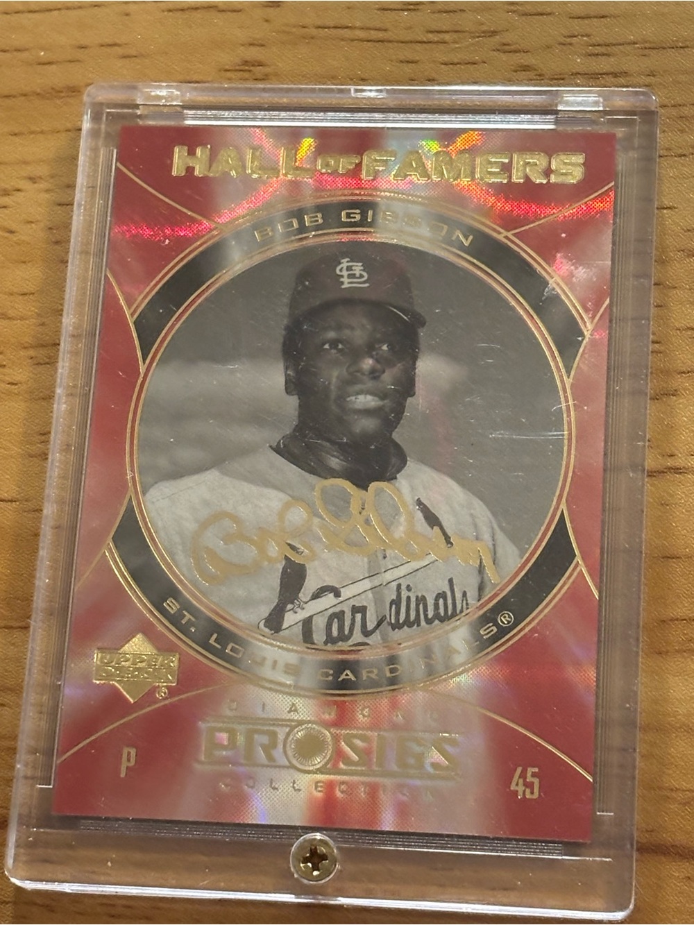 2004 Upper Deck Hall of Famers Bob Gibson Cardinals Diamond Pro Signatures HF-4